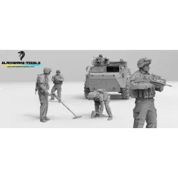 Black Snake Fr-crew 05 1/35 French Troops Pack Figurine Vab 7 Figures