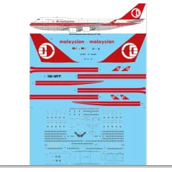 26decals 200-84 1/200 Malaysian Retro 747-4h6 Decal For Aircraft
