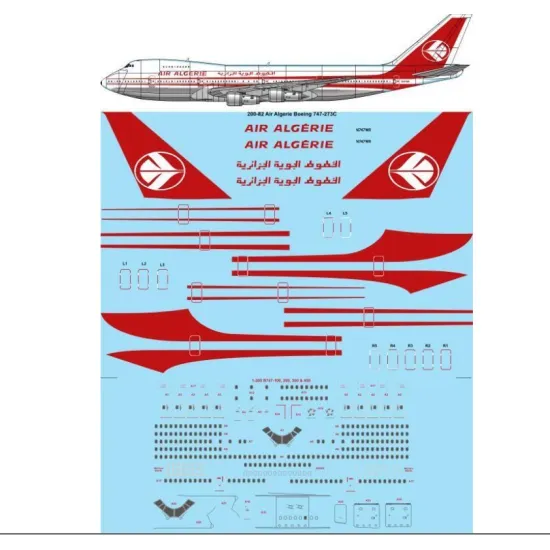 26decals 200-73 1/200 Air Algerie 747-273c Decal For Aircraft