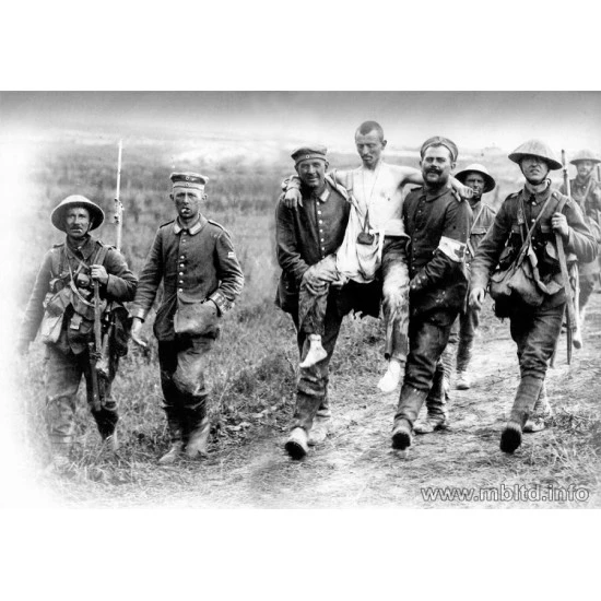 British and German soldiers, Somme Battle, 1916 6 figures 1/35 Master Box 35158