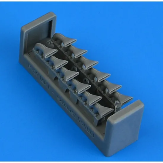 Quickboost 49212 1/48 P-39mk I Airacobra Exhaust - Fishtail Type For Miniart