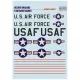 Print Scale 48-221 1/48 Decal For F-100 Super Sabre Technical Stencils 2 Leaf