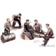 German Tankmen, WWII era 5 figures with fuel barrel 1/35 Master Box 35160