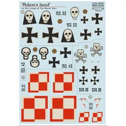 Print Scale 48-251 1/48 Decal For Adams Head On The Wings Of The Great War Part 2 The Complete Set 1/5 Leaf
