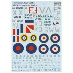 Print Scale 48-256 1/48 Decal For Hurricane Aces In The Mediterranean Africa Part 4