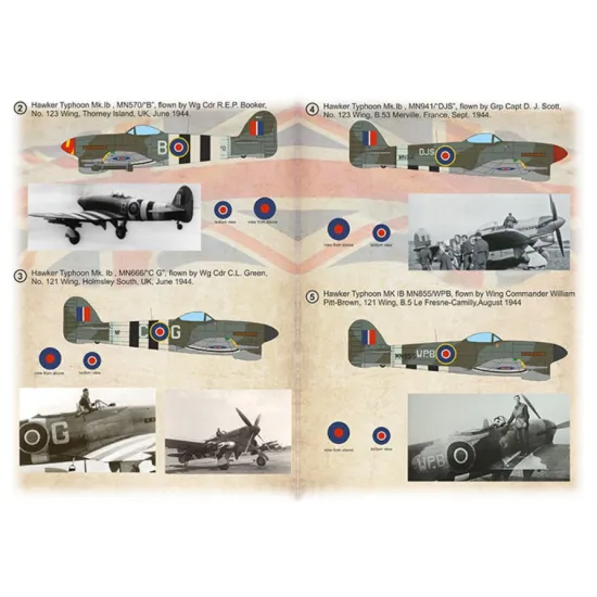 Print Scale 48-294 1/48 Decal For Personal Storm Wings Commander Typhoon And Tempests Of The 2nd Taf Part 1