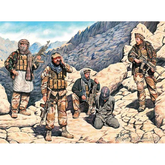 US Special Forces with a Taliban prisoner. Somewhere in the Middle East. Present day 5fig. 1/35 Master Box 35163