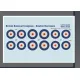Print Scale 72-445 1/72 Decal For British National Insignia. Hawker Hurricane The Complete Set 1 5 Leaf