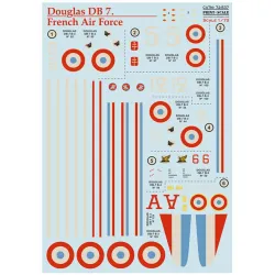 Print Scale 72-537 1/72 Decal For Douglas Db-7 French Air Force