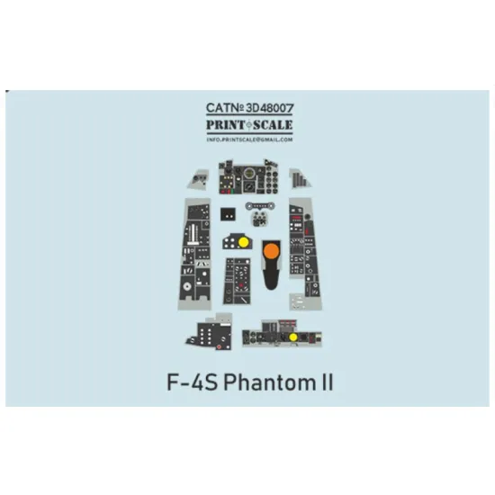 Print Scale Prs3d48-007 1/48 F-4s Phantom Ii Instrument Panel