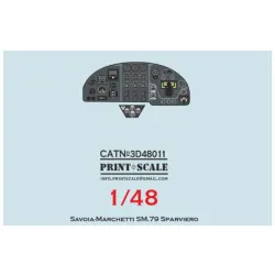 Print Scale Prs3d48-011 1/48 Savoia-marchetti Sm 79 Instrument Panel