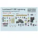 Print Scale Prs3d48-013 1/48 Lockheed P-38f Lightning Instrument Panel