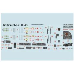 Print Scale Prs3d48-014 1/48 Grumman A-6 Intruder Instrument Panel