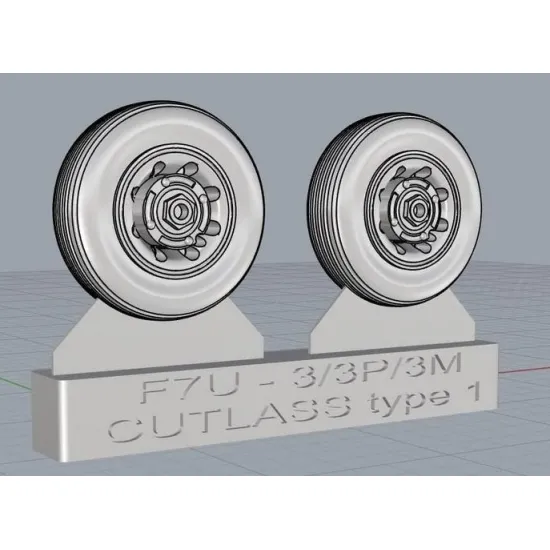 Cat4-r32014 1/32 F7u-3/3m/3p Cutlass Wheels Type1 Aircraft Accessories