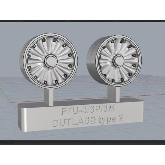 Cat4-r32015 1/32 F7u-3/3m/3p Cutlass Wheels Type2 Aircraft Accessories