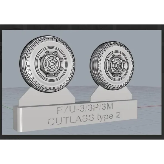 Cat4-r32015 1/32 F7u-3/3m/3p Cutlass Wheels Type2 Aircraft Accessories