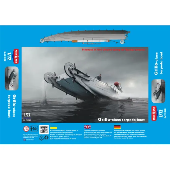 Mikro Mir 72-028 1/72 Grillo Class Torpedo Boat Plastic Model Kit