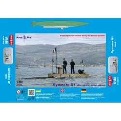 Mikro Mir 144-043 1/144 Gymnote Q1 1889 All-electric Submarines