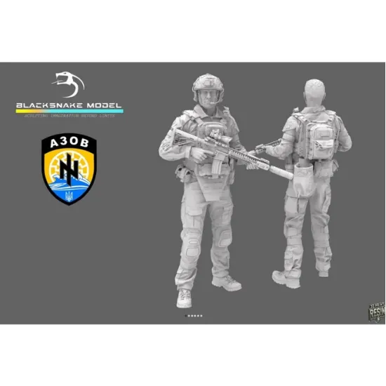 Black Snake Uks-01-16 1/16 Azov Ukrainian Soldier Resin Figure