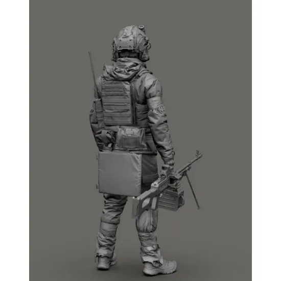 Black Snake Uks-06-16 1/16 Ukrainian Omega Special Forces Operator Gunner Resin Figure