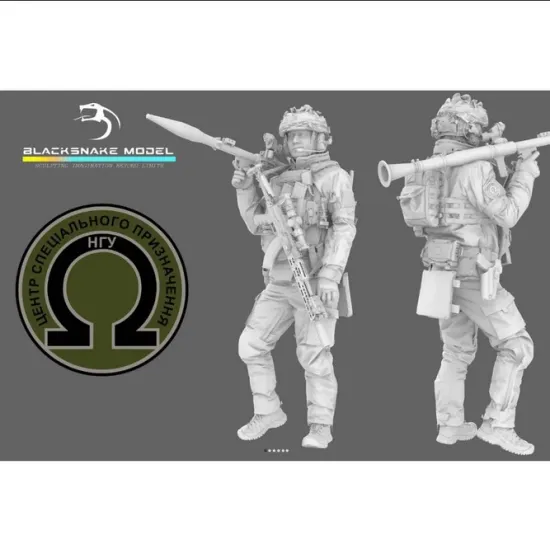Black Snake Uks-10-16 1/16 Ukrainian Omega Special Forces Operator Rpg Resin Figure