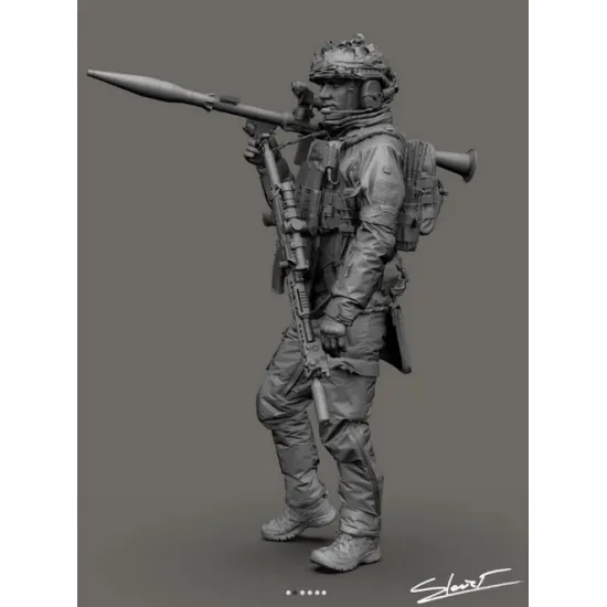 Black Snake Uks-10-16 1/16 Ukrainian Omega Special Forces Operator Rpg Resin Figure