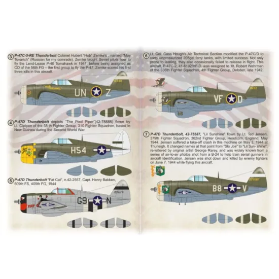 Print Scale 72-548 1/72 Decal For Republic P-47 Thunderbolt