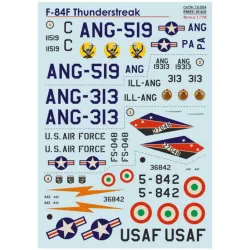 Print Scale 72-554 1/72 Decal For Republic F-84f Thunderstreak