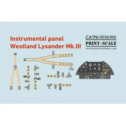 Print Scale Prs3d32-002 1/32 Westland Lysander Mk Iii Instrumental Panel