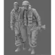 Black Snake Fsj-03-16 1/16 2 Fallschirmjager With A Wounded Comrade Resin Kit