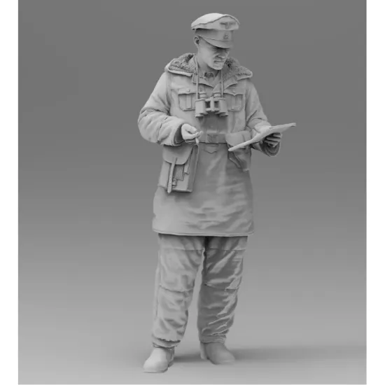 Black Snake Ttnkf-03-16 1/16 Officer Totenkopf In Winter Uniform Taking A Coffee Break Eastern Front 1943-44