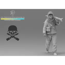 Black Snake Ttnkf-05-16 1/16 Infantryman Totenkopf In Winter Uniform Mg 42 Gunner Eastern Front
