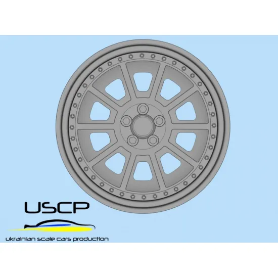 Uscp 24p088 1/24 Forgiato Fv4 19 Inch Resin Model