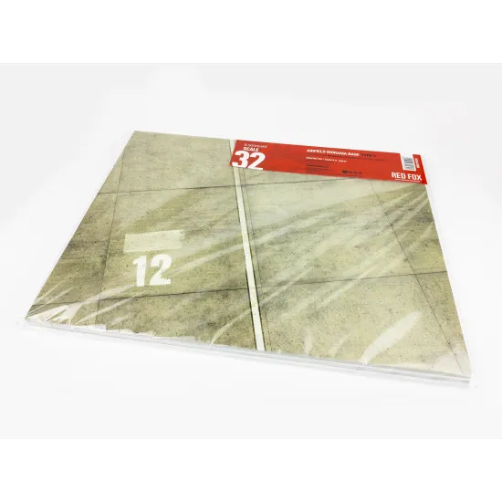 Red Fox Db-32003 1/32 Airfield Diorama Base Type 3 600x380mm Double Sheet 3d Diorama Base