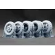 Scalex Ww-24004w 1/24 Blitz Early V2 Weighted Wheel Set For Italeri Resin Model/ 3d Printed