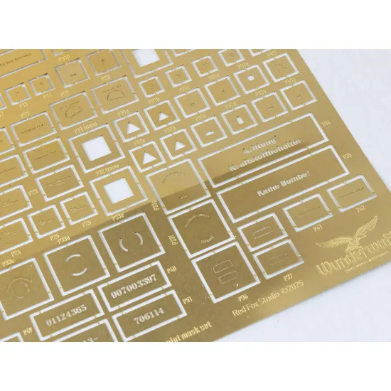 Red Fox Rfspm-32001 1/32 Messerschmitt Bf 109g Gustav Standard Stencil Set