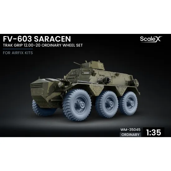 Scalex Wm-35045 1/35 Fv-603 Saracen Trak Grip 12 00-20 Ordinary Wheel Set Resin Model 3d Printed