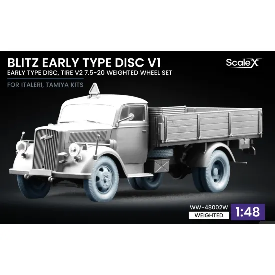 Scalex Ww-48002w 1/48 Blitz Early V2 Deformed Wheel Set For Italeri Tamiya