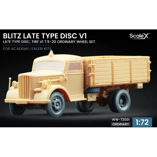 Scalex Ww-72001 1/72 Blitz Late V1 Ordinary Wheel Set For Academy Italeri