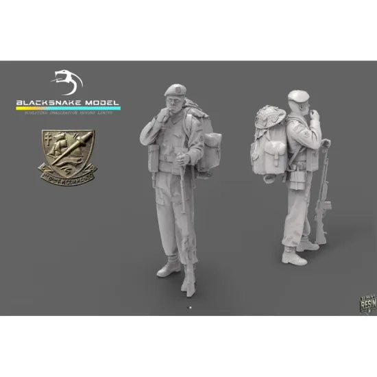 Black Snake K-02-16 1/16 Rifleman Commando Kieffer Kit 2 Resin Figure Kit