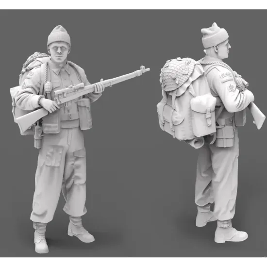 Black Snake K-03-16 1/16 Rifleman Commando Kieffer Kit 3 Resin Figure Kit