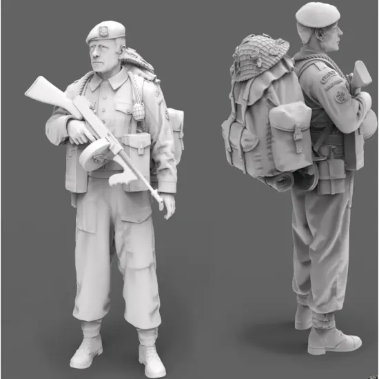 Black Snake K-04-16 1/16 Rifleman Commando Kieffer Kit 4 Resin Figure Kit