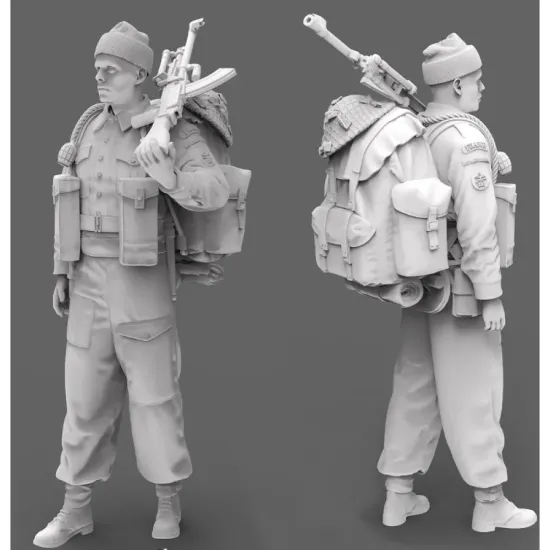 Black Snake K-06-16 1/16 Rifleman Commando Kieffer Kit 6 Resin Figure Kit