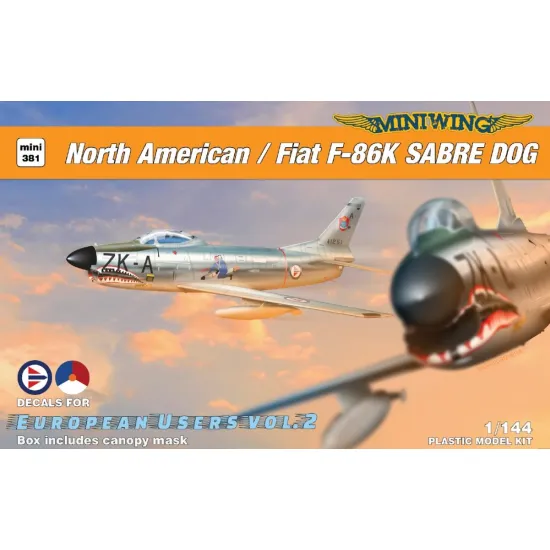 Miniwing 381 1/144 North American / Fiat F-86k Sabre Dog / Nor /Net Decals