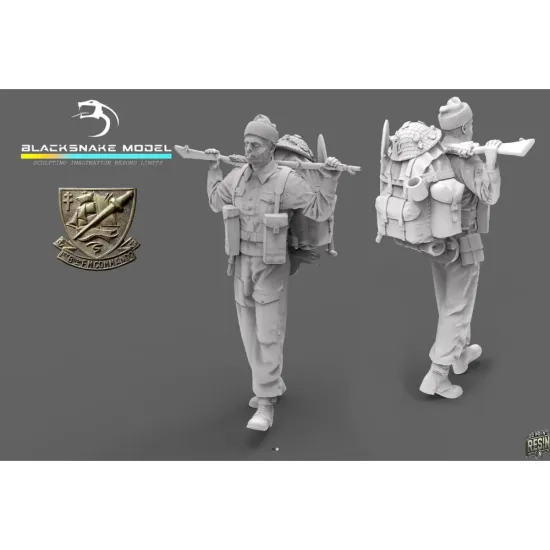 Black Snake K-09-16 1/16 Rifleman Commando Kieffer Kit 9 Resin Figure Kit