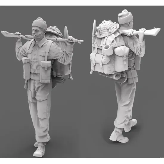 Black Snake K-09-16 1/16 Rifleman Commando Kieffer Kit 9 Resin Figure Kit