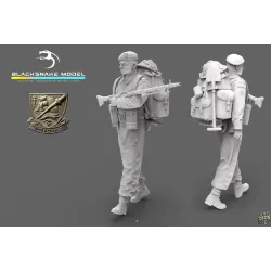 Black Snake K-10-16 1/16 Machine Gunner Mg 34 Commando Kieffer Resin Figure Kit
