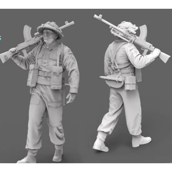 Black Snake K-11-16 1/16 Bren Commando Gunner Kieffer Kit 11 Resin Figure Kit