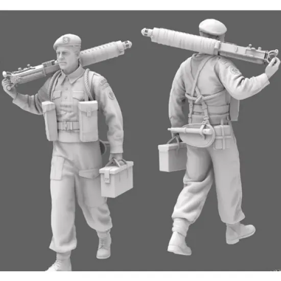 Black Snake K-12-16 1/16 Vickers Commando Gunner Kieffer Resin Figure Kit