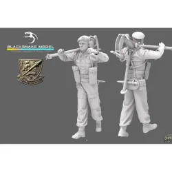 Black Snake K-14-16 1/16 Vickers Commando Kieffer Tripod Rifleman Resin Figure Kit